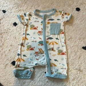 Emerson and friends shorts onesie
